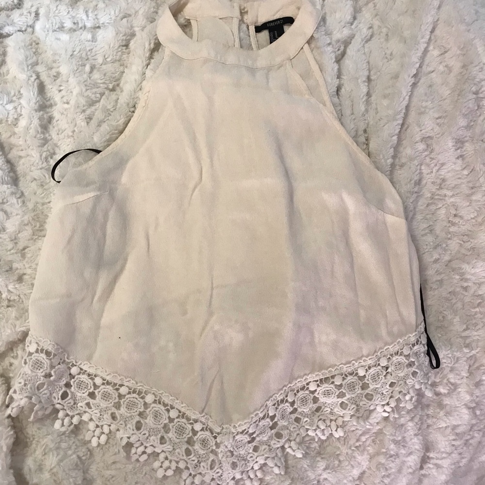 White crop top